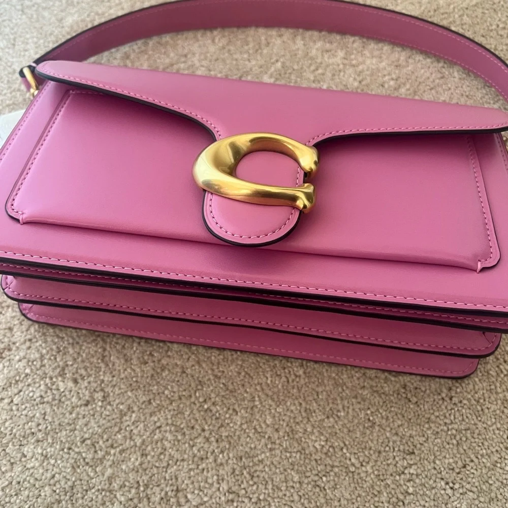 COACH Tabby 26 Pink Crossbody Bag with Gold 'C' Accent - Picture 3 of 12